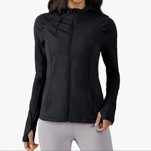 Yogalicious Long Sleeve Full Zip Up Hoodie Jacket L - Picture 2 of 6